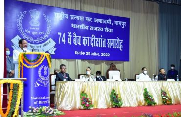 29.04.2022:   :   Vice President of India  addressed the Valediction Ceremony of  74th Batch of Indian Revenue Service