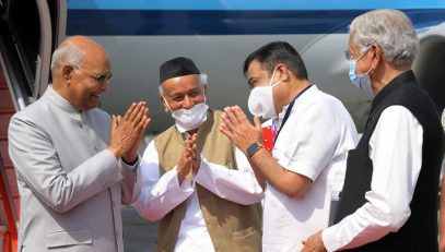 08.05.2022 : Governor welcomed the President at Nagpur