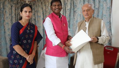 12.05.2022 : Union Minister Arjun Munda and Union MoS Dr. Bharti Pawar meets Governor