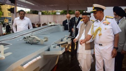 Governor Koshyari dedicates replica of aircraft carrier Vikrant in Mumbai