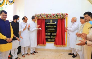 PM inaugurated the newly reconstructed ‘Jal Bhushan’ Building at Raj Bhavan, Mumbai