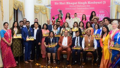 Maharashtra Governor presents Global Wellness Day Awards at Raj Bhavan