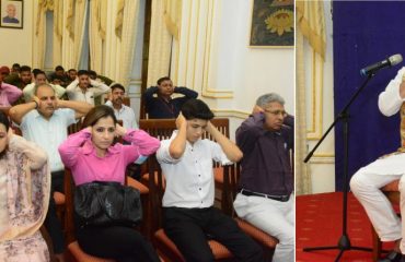 A workshop on 'Yoga, Meditation and Ayurveda' at Raj Bhavan