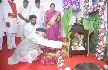 13.07.2022 : Governor participated in the Guru Pournima celebrations at Raj Bhavan premises