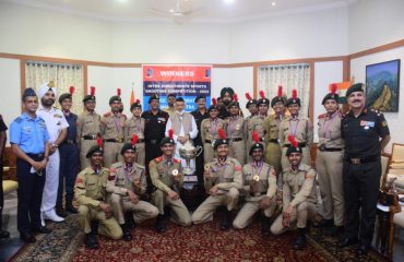 Governor Koshyari pats Maha NCC cadets for winning Inter Directorate Shooting Championships