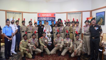 Governor Koshyari pats Maha NCC cadets for winning Inter Directorate Shooting Championships