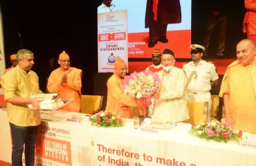 Governor presides over 125th anniversary celebrations of Ramakrishna Mission in Mumbai