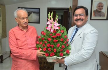 12.08.2022 : newly appointed VC Dr. Indra Mani met Governor