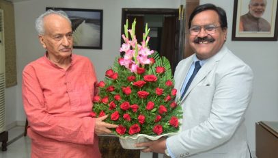 12.08.2022 : newly appointed VC Dr. Indra Mani met Governor