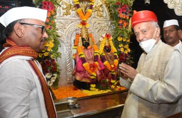 24.08.2022 : Govenor visits Sant Tukaram Maharaj Shila Mandir and Gatha Mandir
