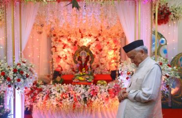 Governor brings home Lord Ganesh at Raj Bhavan