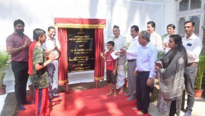 02.10.2022 : Governor performed the Bhumipujan and unveiled the plaque of Staff quarters