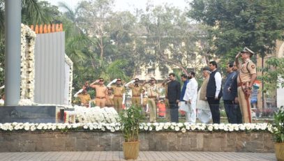 26.11.2022:  Governor, CM, Dy CM pay tribute to police martyrs on 26 /11 anniversary