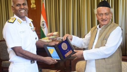 14.01.2023 : Rear Admiral A N Pramod meets Governor Koshyari