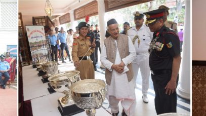 02.02.2023 : Governor pats Maha NCC for winning PM's Banner, Champion Directorate Trophy