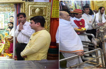 17.02.2023 : राज्यपाल भगतसिंह कोश्यारी यांनी मुंबादेवी व श्री बाबुलनाथचे दर्शन घेतले
