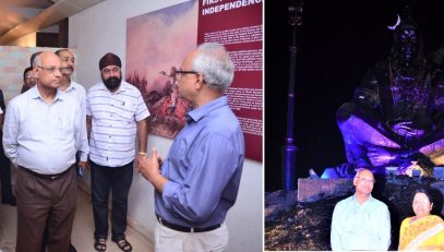 19.02.2023: Governor Bais visits Underground Museum, Devi Mandir