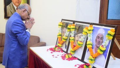 23.03.2023:  Governor pays tribute to Shahid Bhagat Singh, Rajguru, Sukhdev