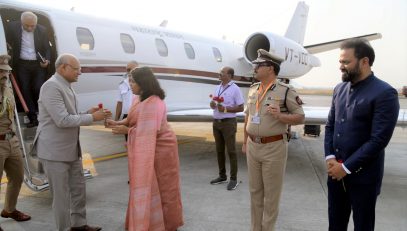 13.04.2023 : Governor arrived at Nagpur international airport