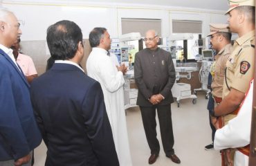 Governor visited the Bel Air Super Speciality Hospital in Vai, Satara