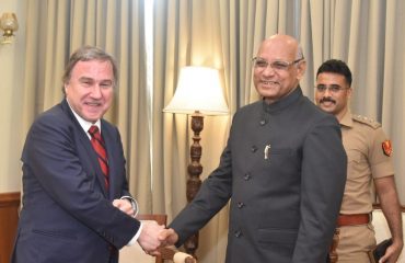 C.G. of Belgium in Mumbai Frank Geerkens called on Governor