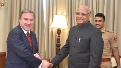 C.G. of Belgium in Mumbai Frank Geerkens called on Governor