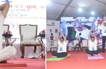 21.06.2023 : Governor perform Yoga at Maharashtra Vidhan Bhavan