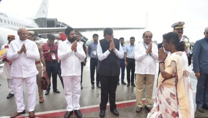 07.07.2023 : Governor, CM and Dy CM saw off the President