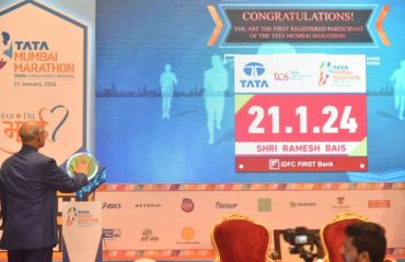 10.08.2023 : Governor launches Registration for Tata Mumbai Marathon 2024