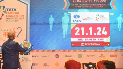 10.08.2023 : Governor launches Registration for Tata Mumbai Marathon 2024