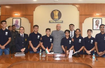 05.09.2023: A team of 9 Karate players and judging officials participating in the forthcoming 10th KWF World Karate Championships meets Governor