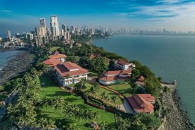 Aerial view Raj Bhavan