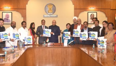 16.10.2023: Governor releases Braille text book for class 10 divyang students