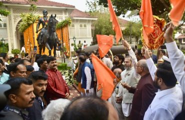20.10.2023 : Governor flags off Statue of Chhatrapati Shivaji Maharaj launches at Kupwara, Jammu-Kashmir