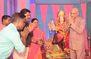 22.10.2023 : Governor visits Raj Bhavan Navratri Mandal