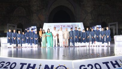 18.11.2023: Governor witnesses the final round of the Inter-School Indian Naval Quiz 'G-20 ThinQ National'