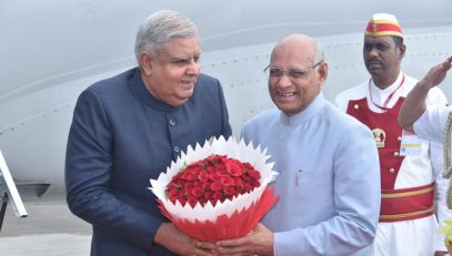 27.11.2023 Vice President of India Jagdeep Dhankhar arrives in Mumbai