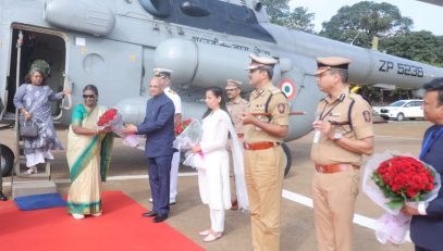 29.11.2023 : President of India Droupadi Murmu arrived in Pune on her 4 - day visit