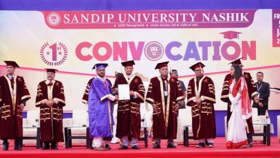 05.01.2024 : Governor presides over the first convocation of the Sandeep University in Nashik