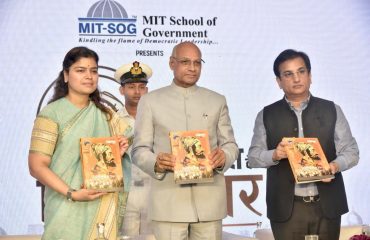 13.01.2024: Governor presents the 'Nav Bharat Ke Shilpakar' award and releases the Coffee Table book 'Shiv Rajyabhishek- 350 years'