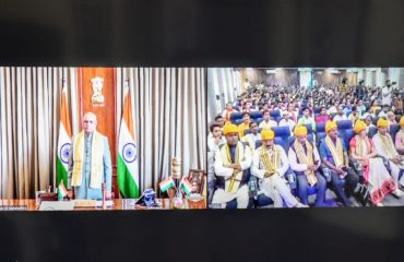 Governor presides over the Convocation of the Kavikulaguru Kalidas Sanskrit University Ramtek through online mode
