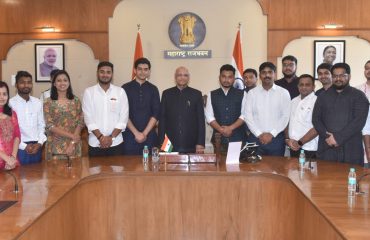 09.03.2024 : Governor interacts with delegates of Leadership Development camp organised by Rambhau Mhalgi Prabodhini