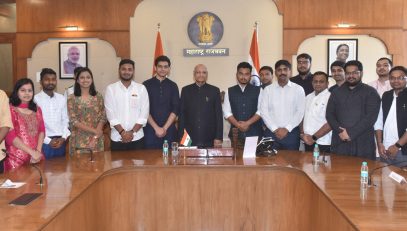 09.03.2024 : Governor interacts with delegates of Leadership Development camp organised by Rambhau Mhalgi Prabodhini