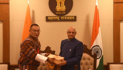 16.03.2024:  Maharashtra Governor welcomes Bhutan Prime Minister