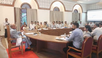 22.05.2024 :  Governor presides over a meeting of district administrative in Satara district