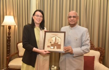 12.06.2024: The Ambassador of Estonia in India Ms Marje Luup called on the Governor of Maharashtra Ramesh Bais at Raj Bhavan, Mumbai. Deputy Head of the Estonian Mission in India Margus Solnson and Honorary Consul in Mumbai Sunil Khanna were present.