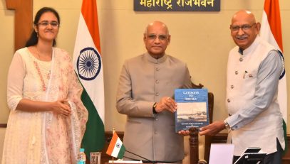 22.06.2024:  Governor Ramesh Bais released the book 'Gateways to the Sea - Historic Ports and Docks of Mumbai Region' at Raj Bhavan Mumbai.