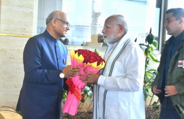 Prime Minister of India Narendra Modi arrives in Mumbai