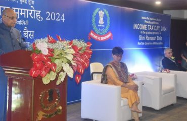 Governor presides over the 165th Income Tax Day celebrations organised by the Income Tax Department Mumbai