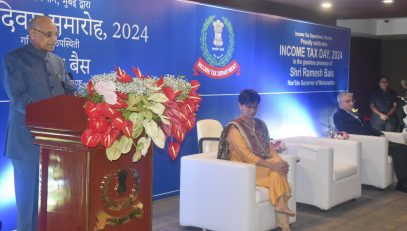 Governor presides over the 165th Income Tax Day celebrations organised by the Income Tax Department Mumbai